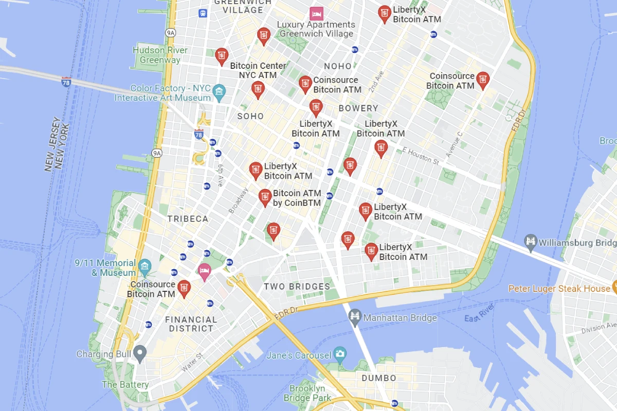 Bitcoin ATM Near Me - Lower Manhattan, New York