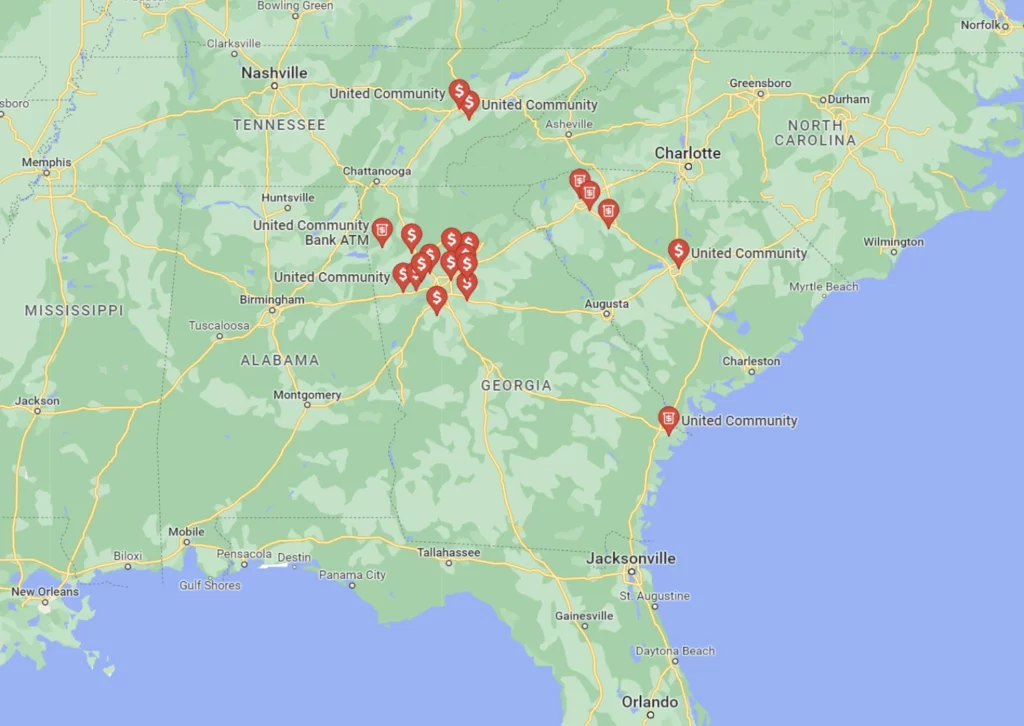 United Community Bank ATM Locations Near Me